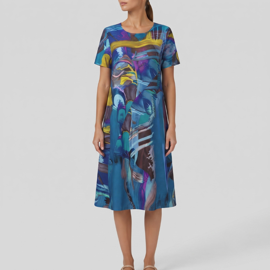 HEATHER | Midi dress with floral print