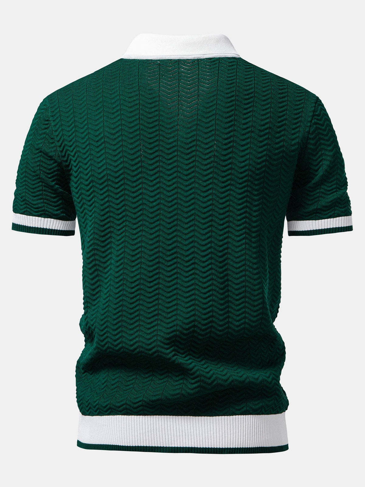 AVA | Set with textured polo and tapered trousers