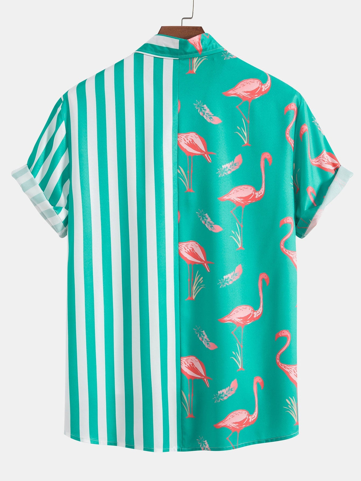 IVY | Set with flamingo stripe shorts