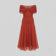 ORIANNA | Midi dress with diagonal collar