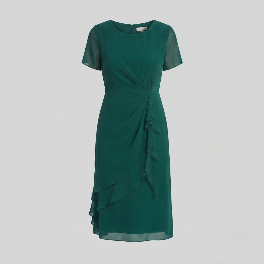 BLAKE | Midi dress with draped waist