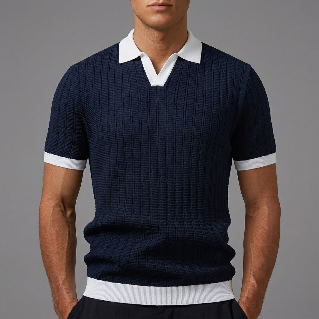 MILES | Polo shirt with Johnny collar