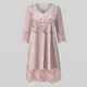 KALISTA | Midi lace dress with V-neck