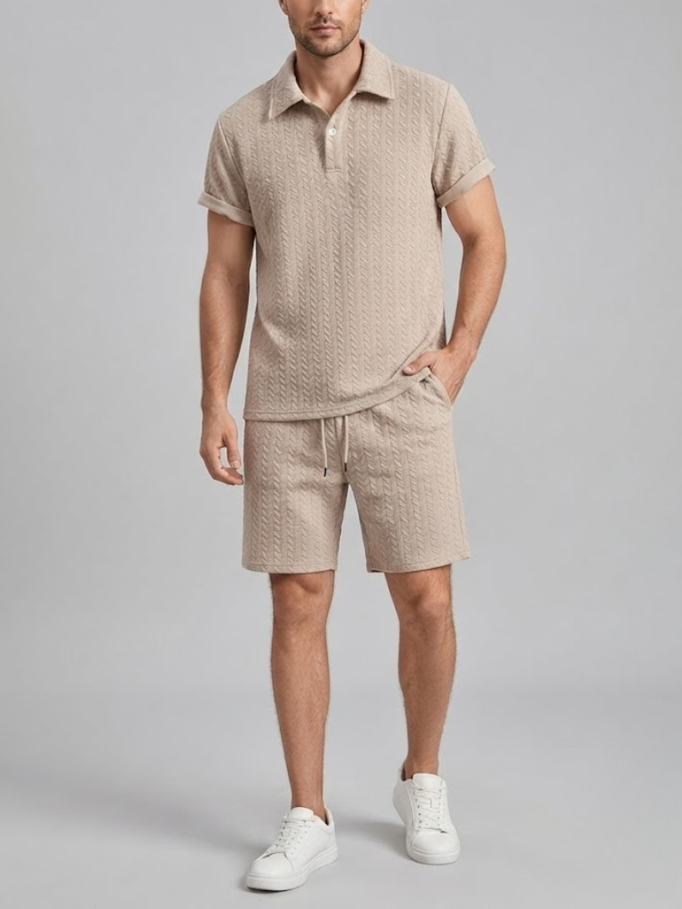 REMI | Set with jacquard shorts