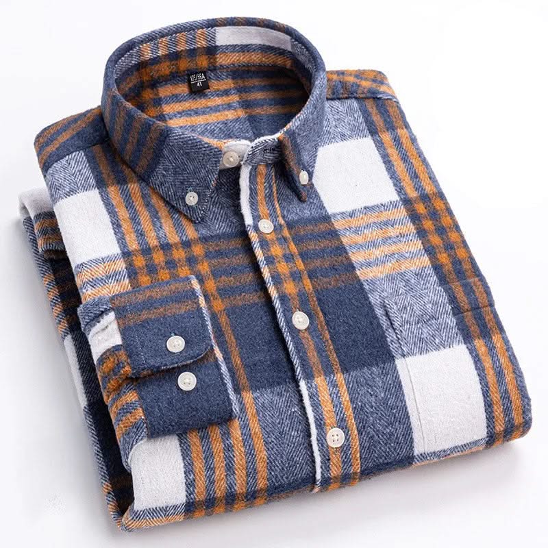 GRAYSON | Flannel shirt with button-down collar