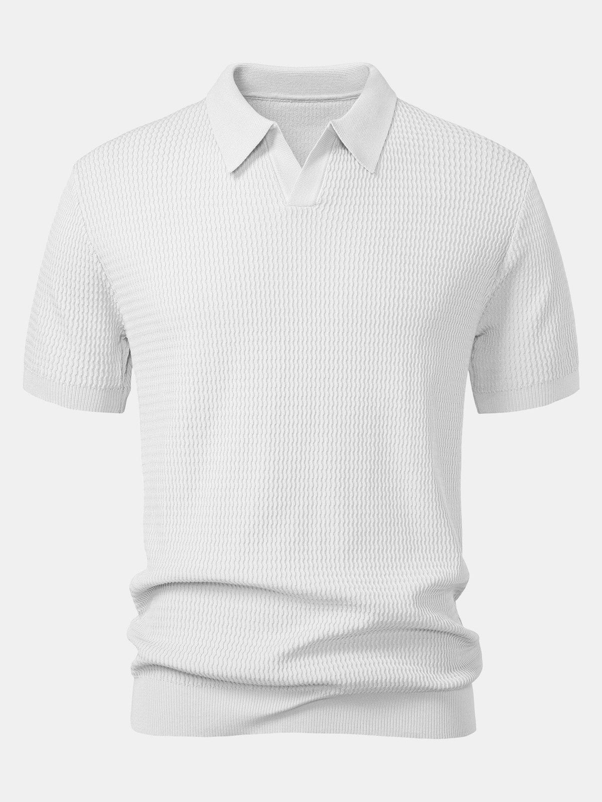 ALFIE | Set with V-neck polo and tapered trousers