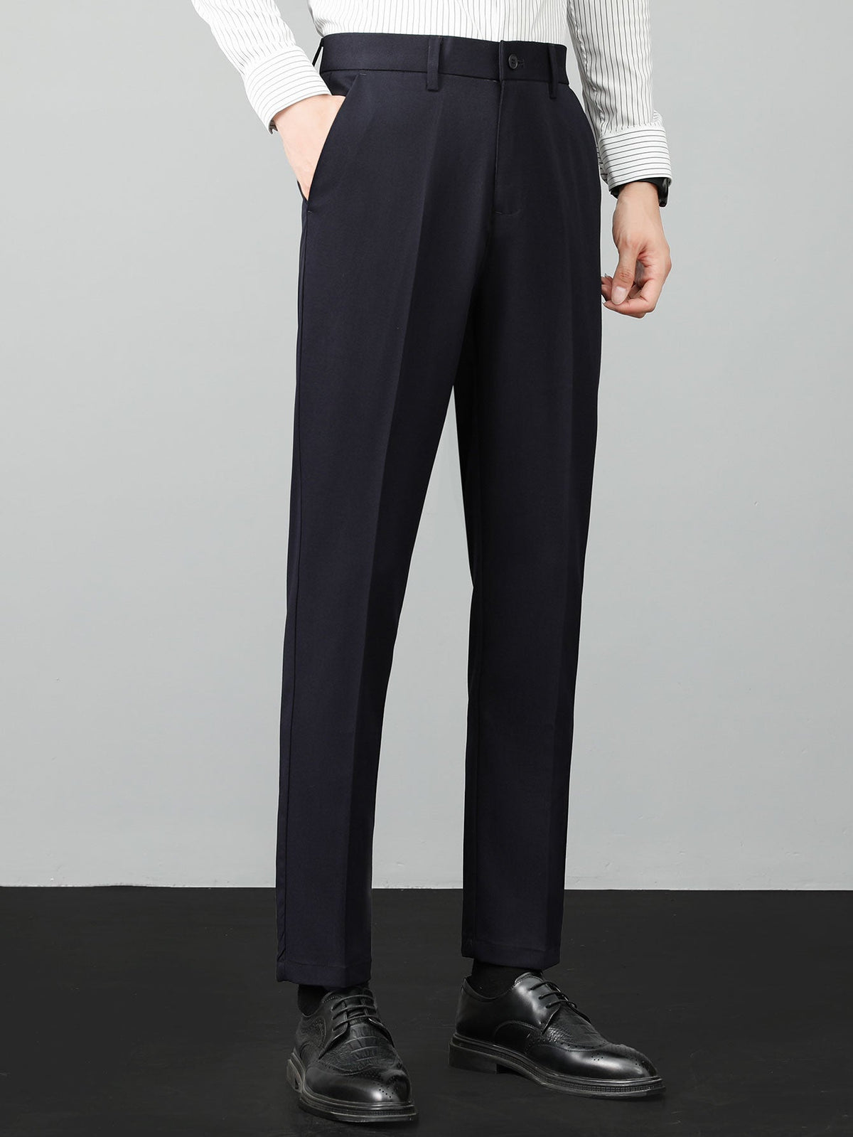 THEO | Set with ribbed polo and tapered trousers