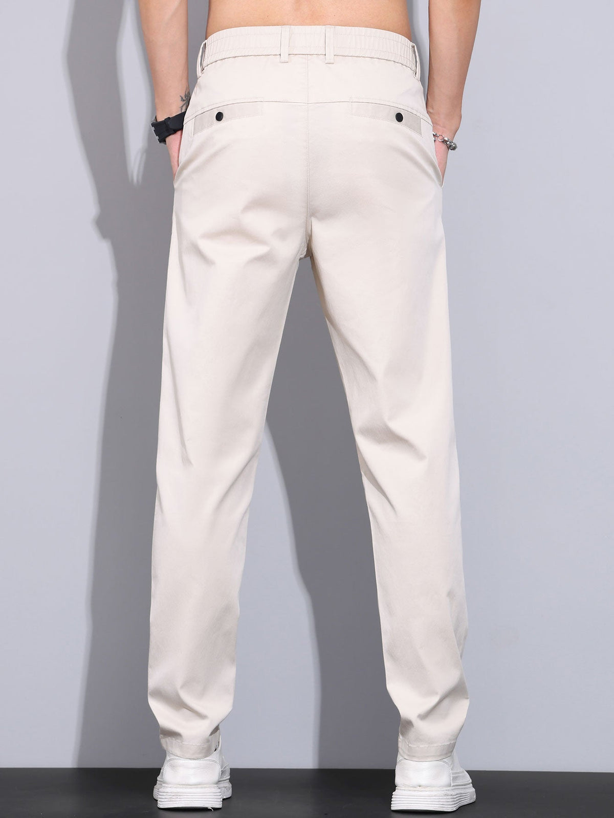 LILY | Straight-leg trousers with elastic waist
