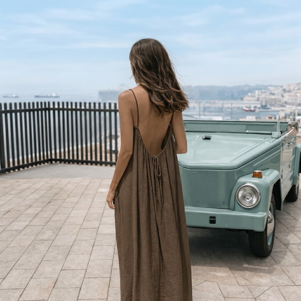 EVE | Maxi dress with open back