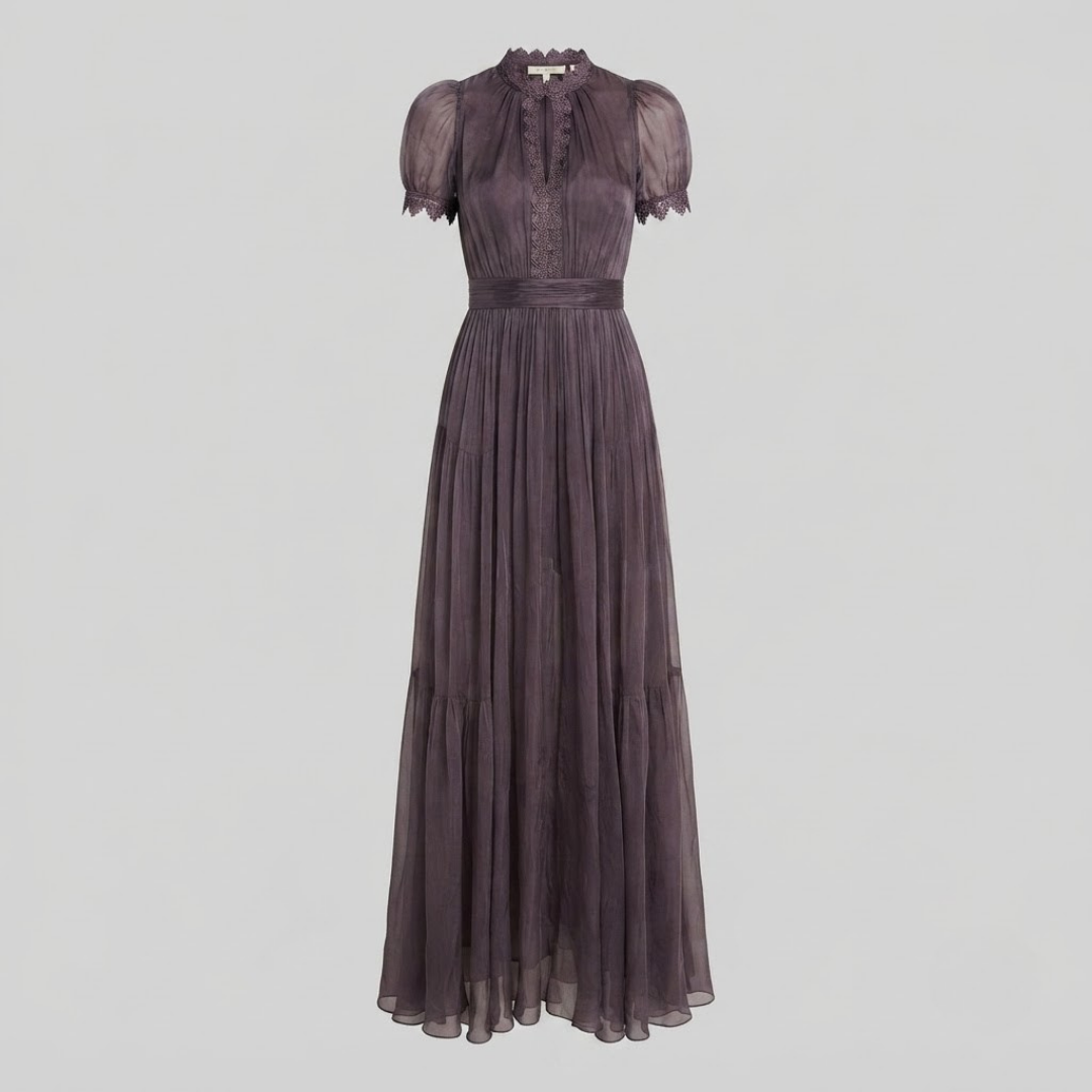 AMÉLIE | Maxi dress with lace trim