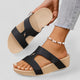 CHARLOTTE | Platform sandals with crisscross straps