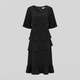 ELIZABETH | Midi dress with ruffle detail