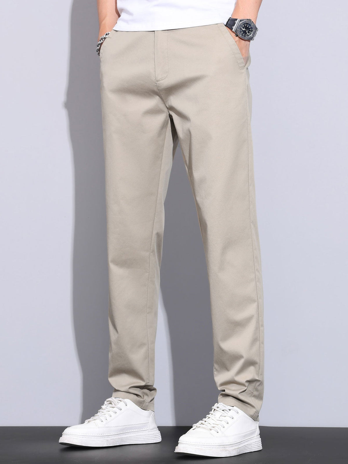 LILY | Straight-leg trousers with elastic waist