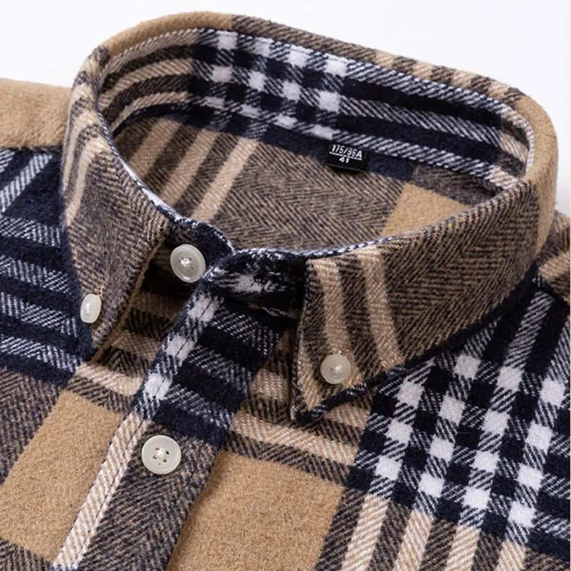 GRAYSON | Flannel shirt with button-down collar