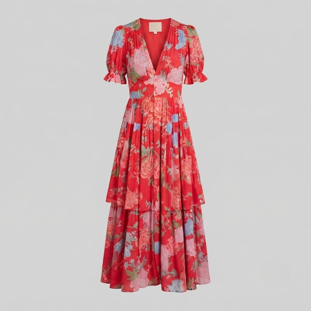 ALESSIA | Midi dress with floral print