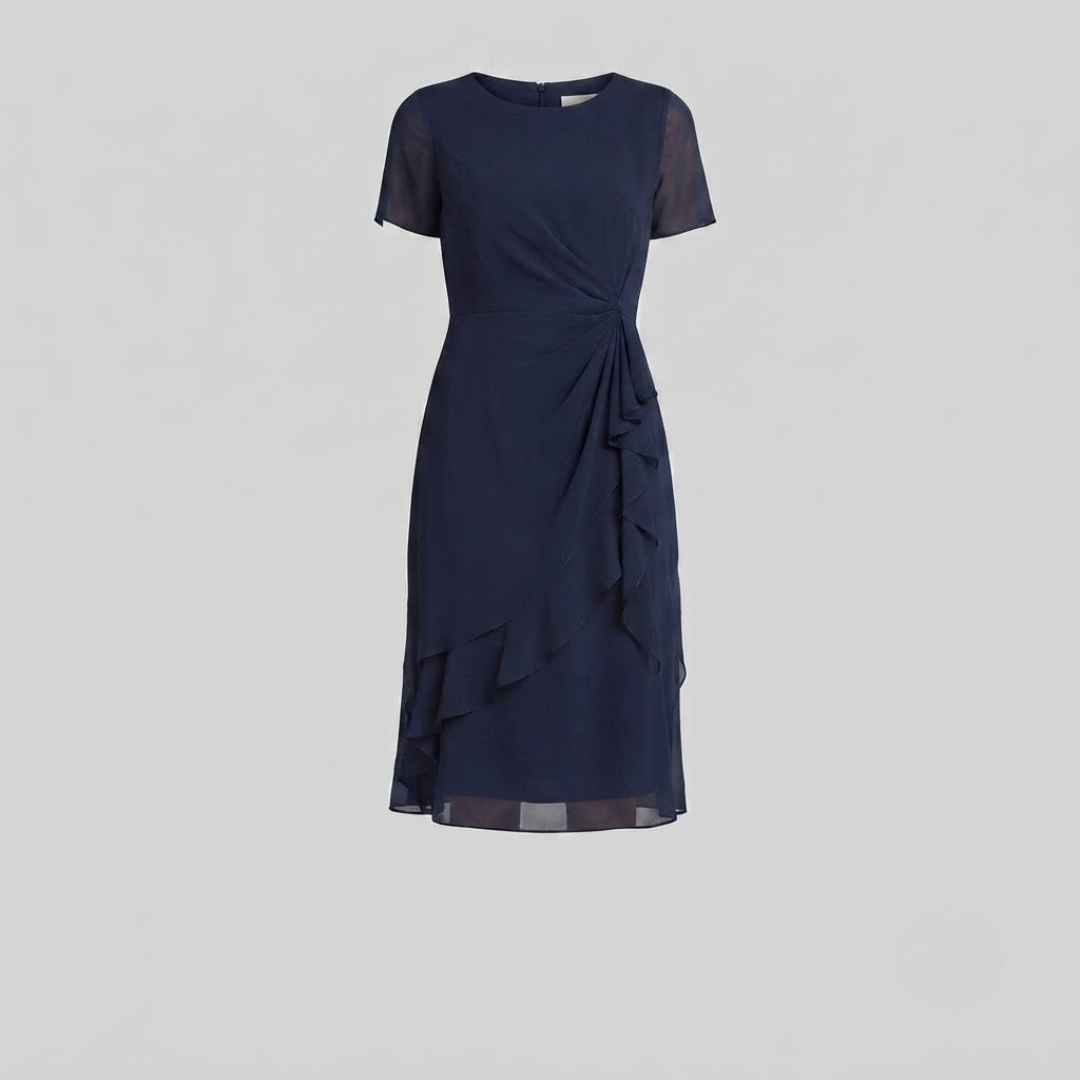 BLAKE | Midi dress with draped waist