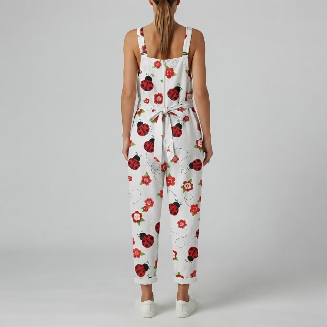 LANE | Printed jumpsuit with adjustable straps