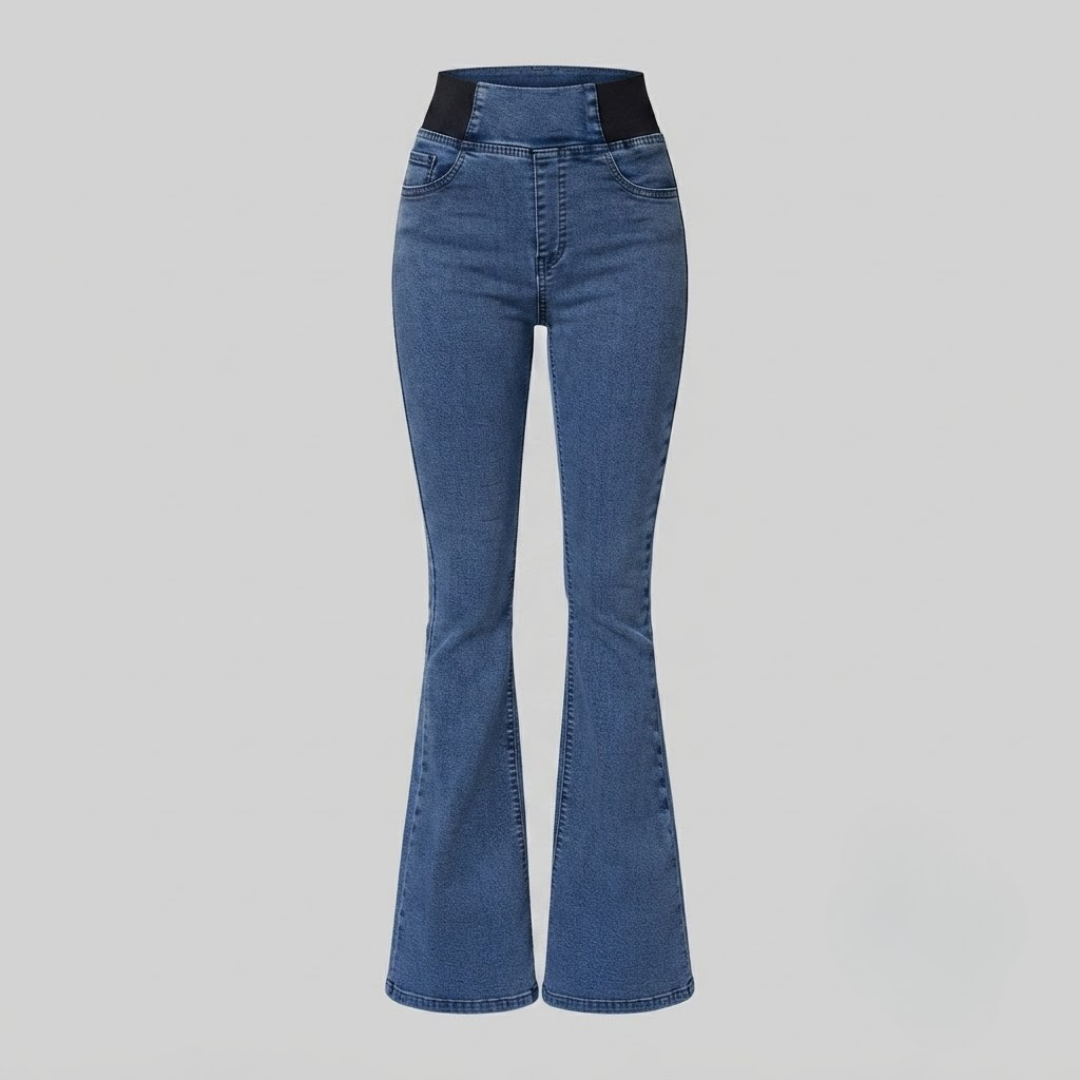 CHARLOTTE | High-waist flare trousers with stretch