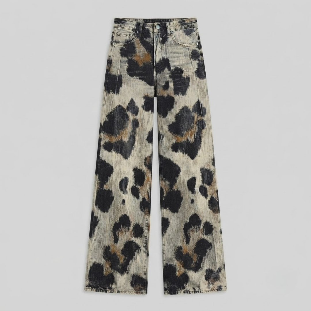 EVE | Wide-leg trousers with vintage print