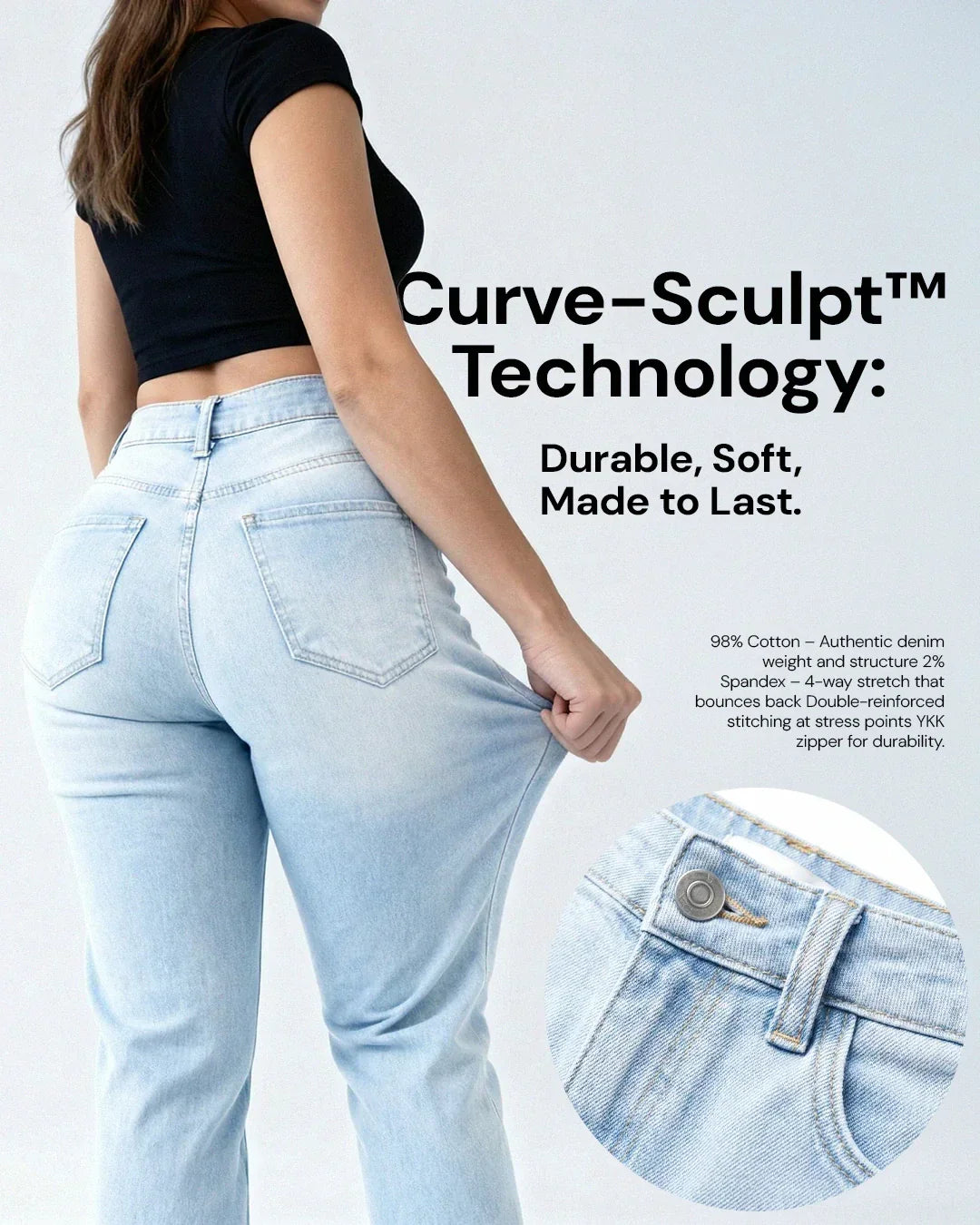 WILLOW | Wide-leg jeans with sculpted waist