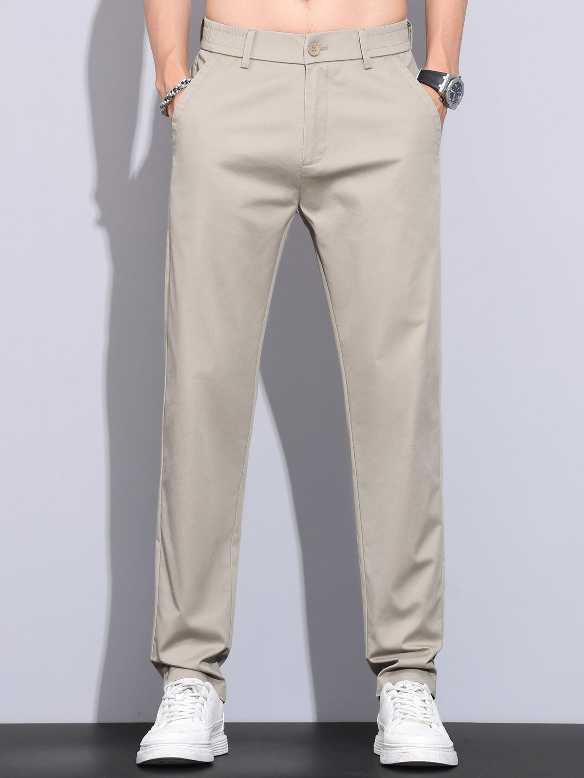 LILY | Straight-leg trousers with elastic waist