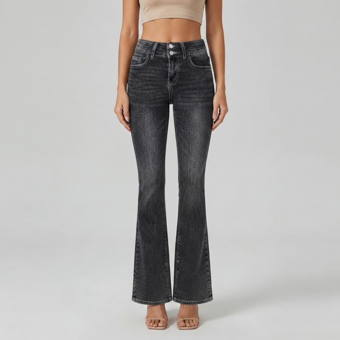 IVY | High-waisted skinny jeans with zip detail