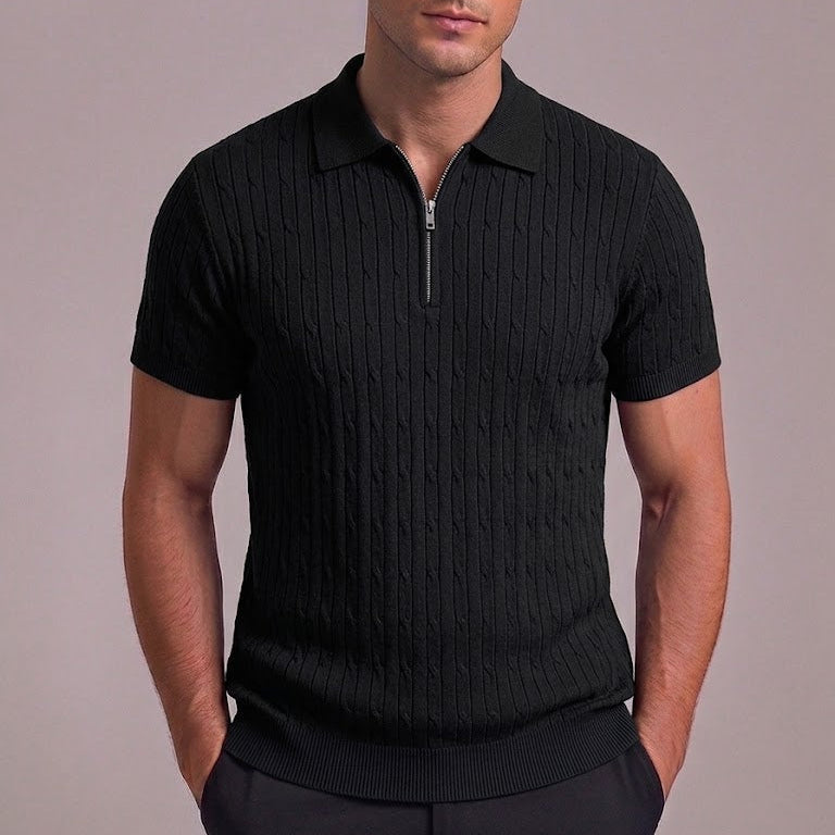 ALFIE | Polo with zip collar