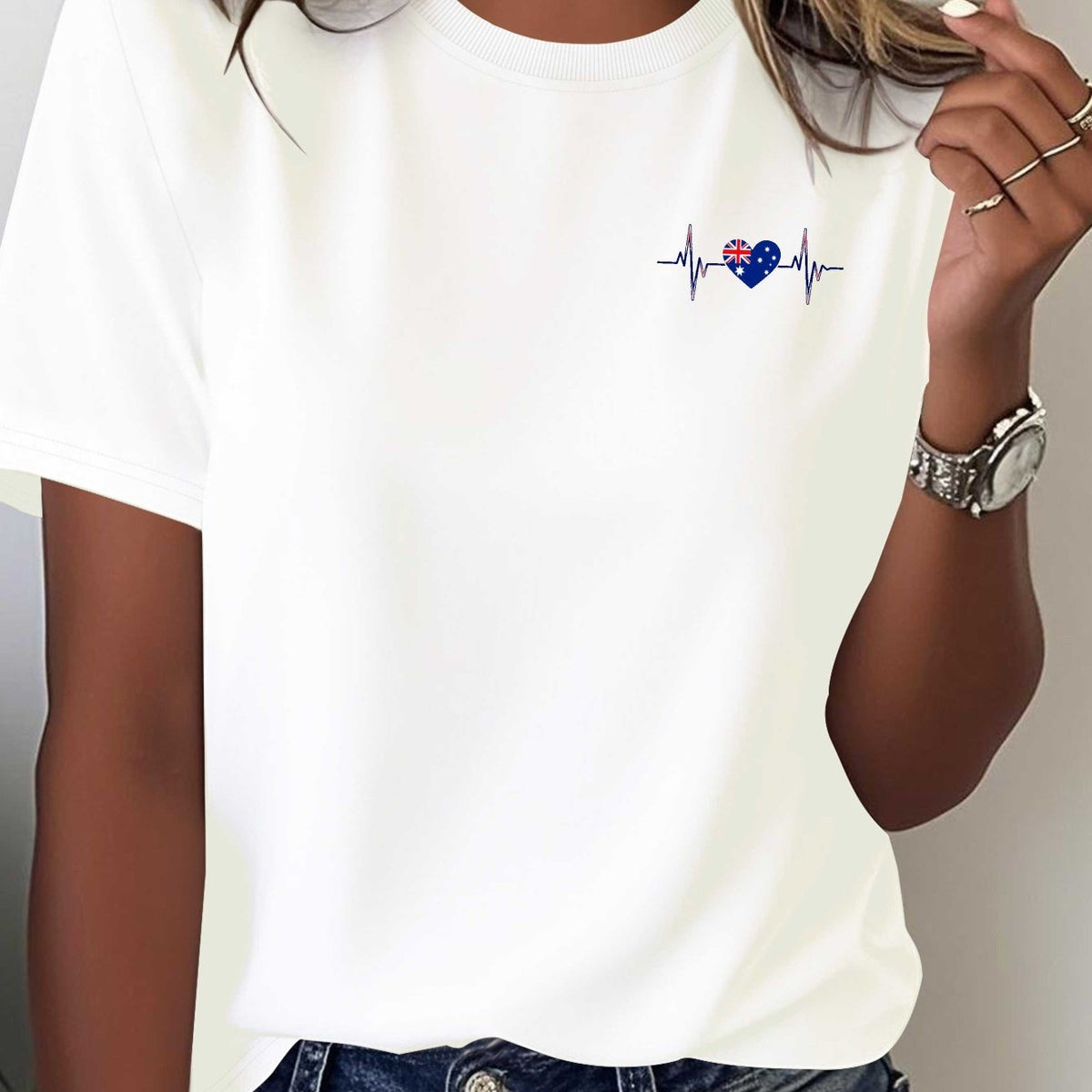 ROSE | Graphic tee with flag print