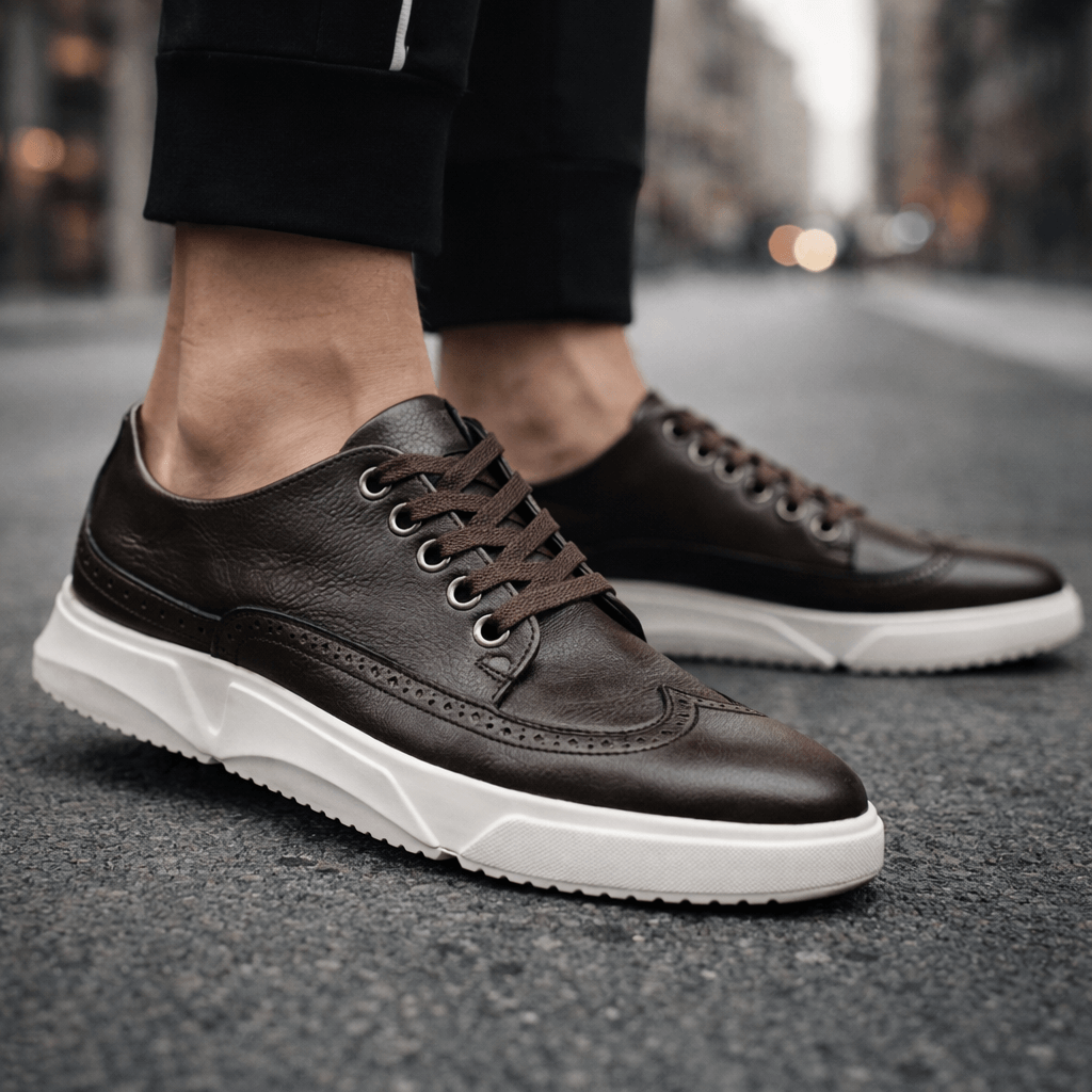 HENRY | Brogue sneakers with lace-up design