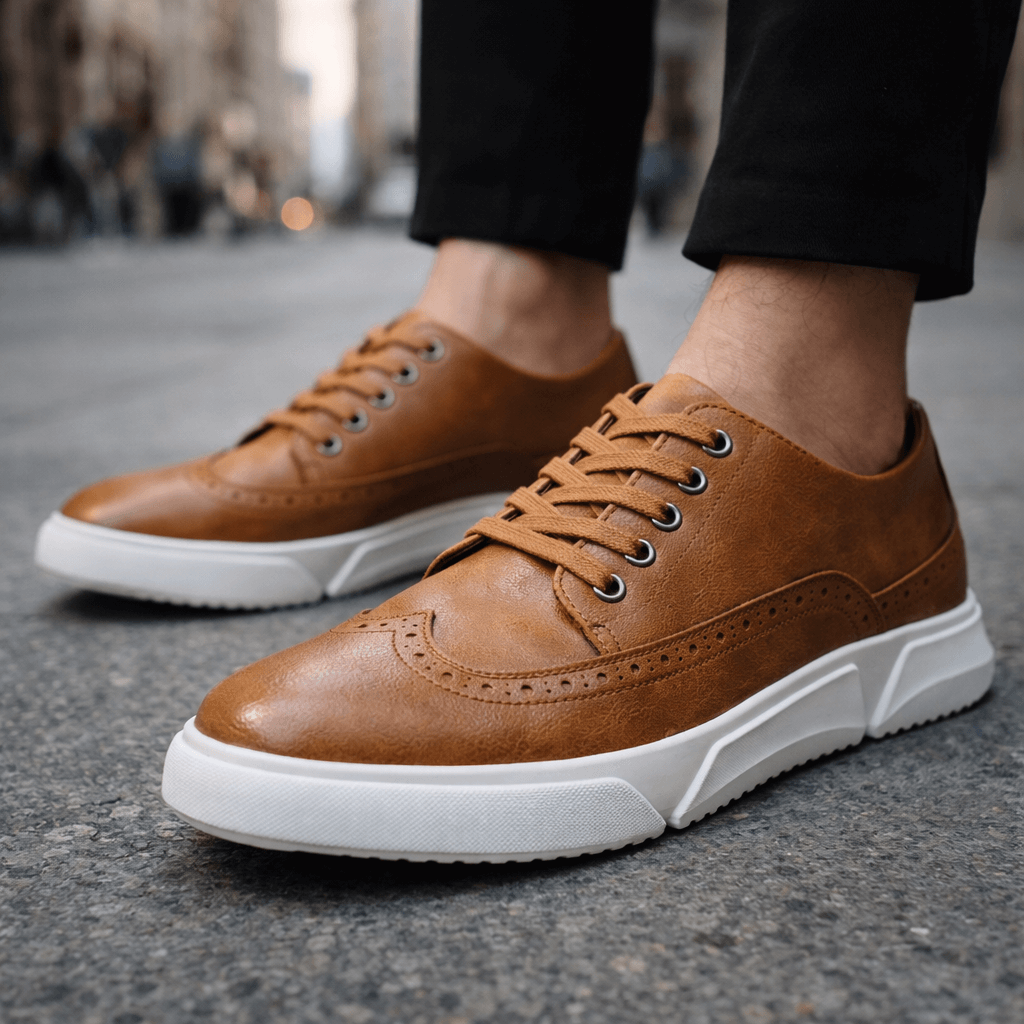 HENRY | Brogue sneakers with lace-up design