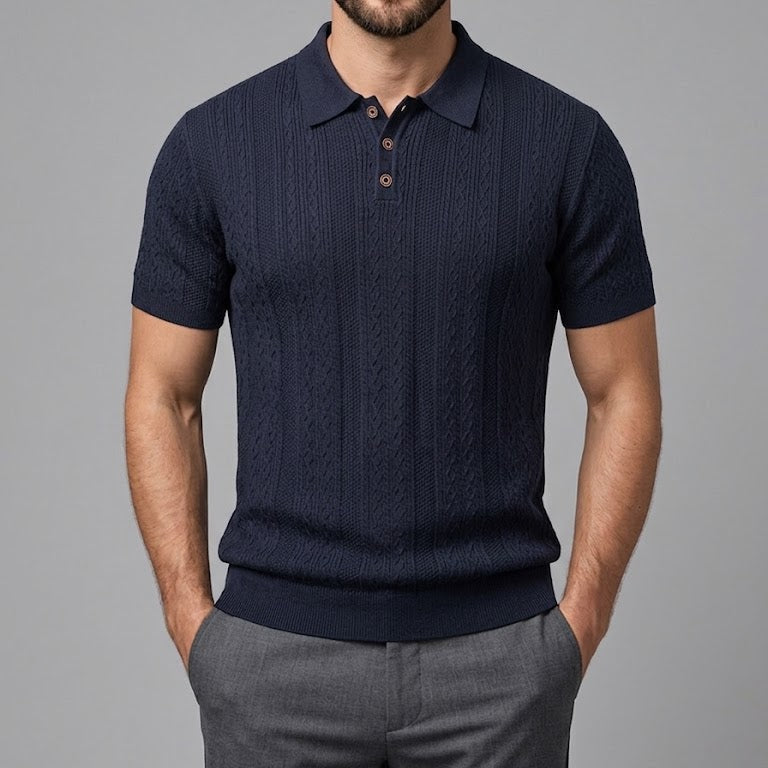 OSCAR | Polo shirt with jacquard pattern