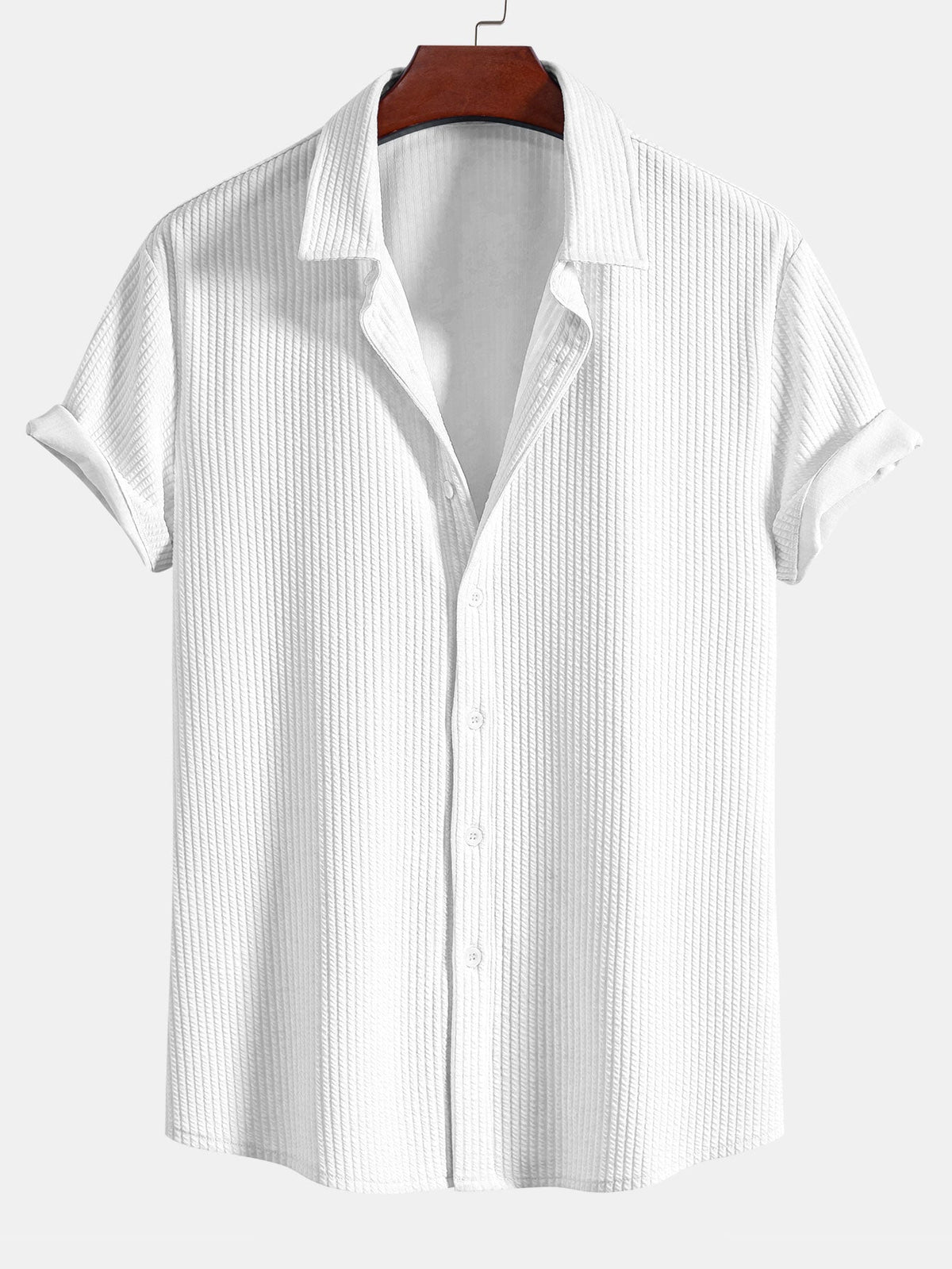 FREDDIE | Muscle-fit shirt with ribbed texture