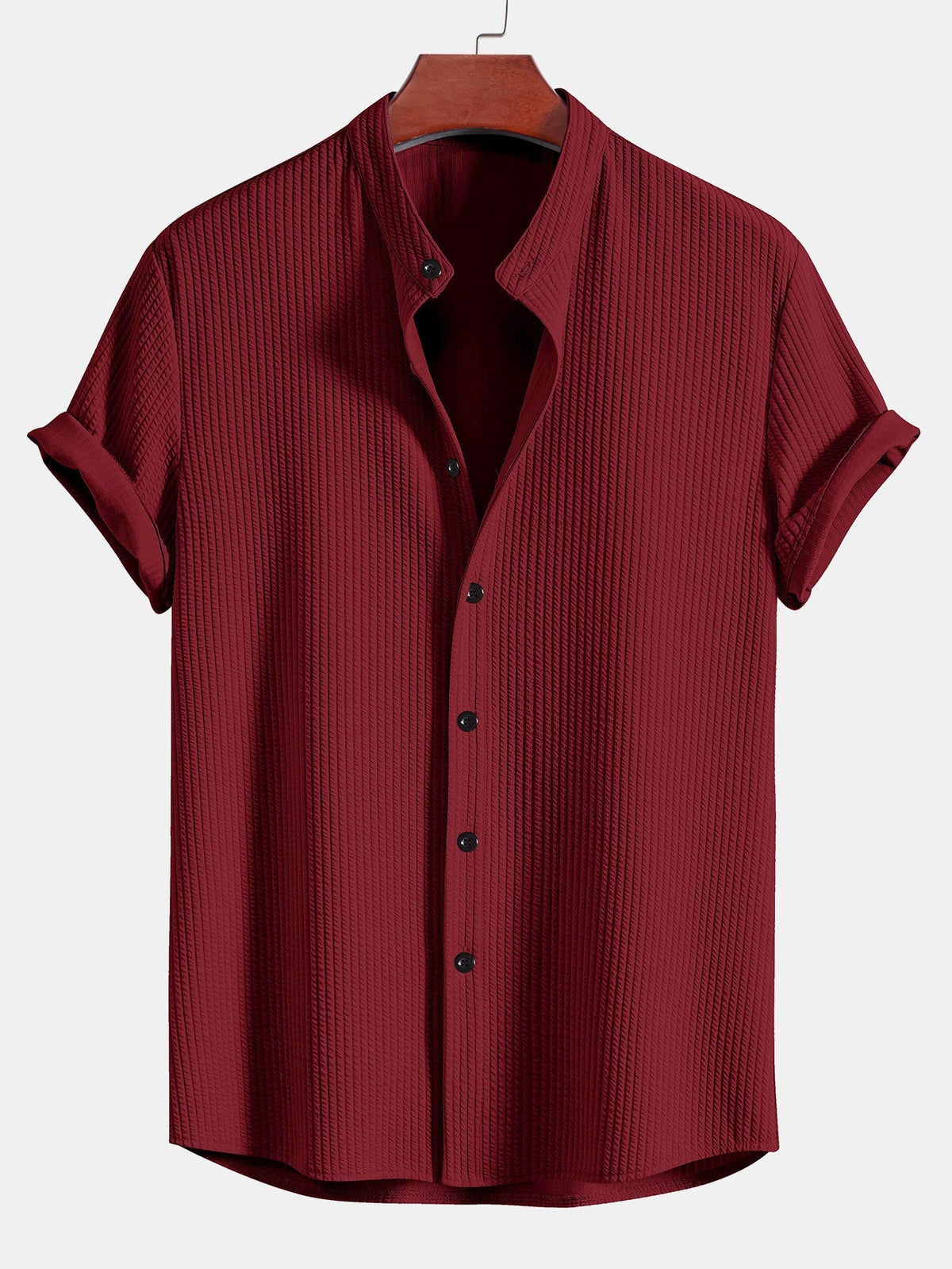HENRY | Muscle-fit shirt with stand collar