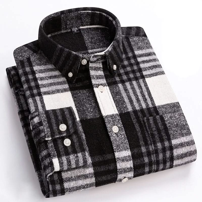 GRAYSON | Flannel shirt with button-down collar