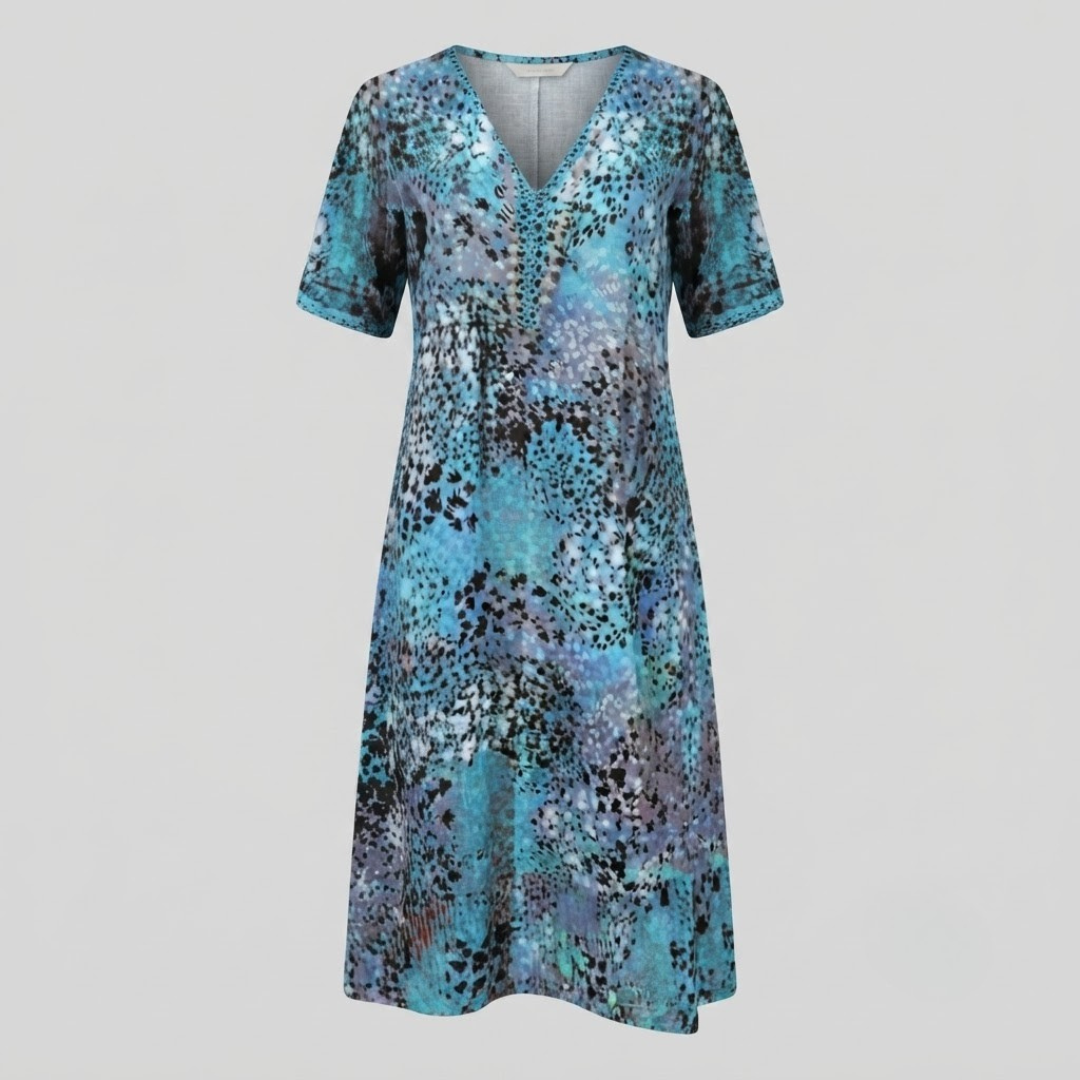 MAYA | Midi dress with flowing silhouette
