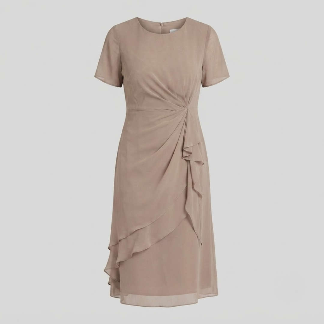 BLAKE | Midi dress with draped waist