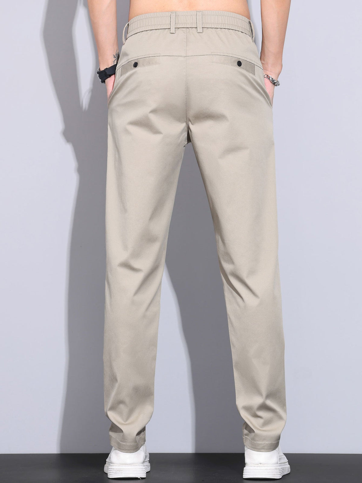 LILY | Straight-leg trousers with elastic waist