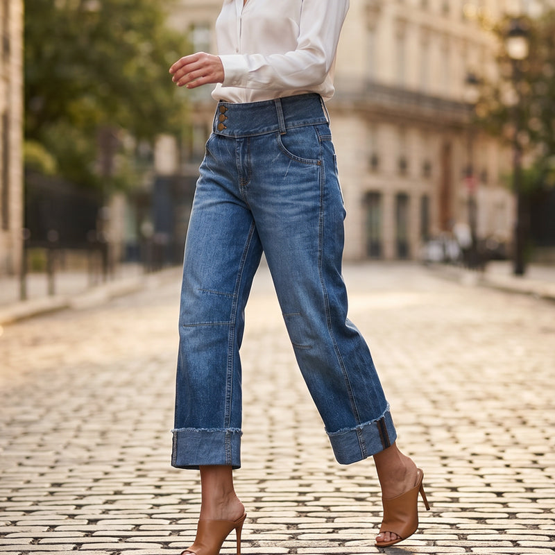 MIA | High-waist wide-leg jeans