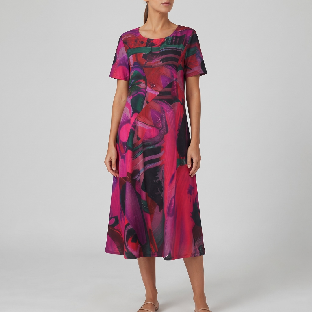HEATHER | Midi dress with floral print
