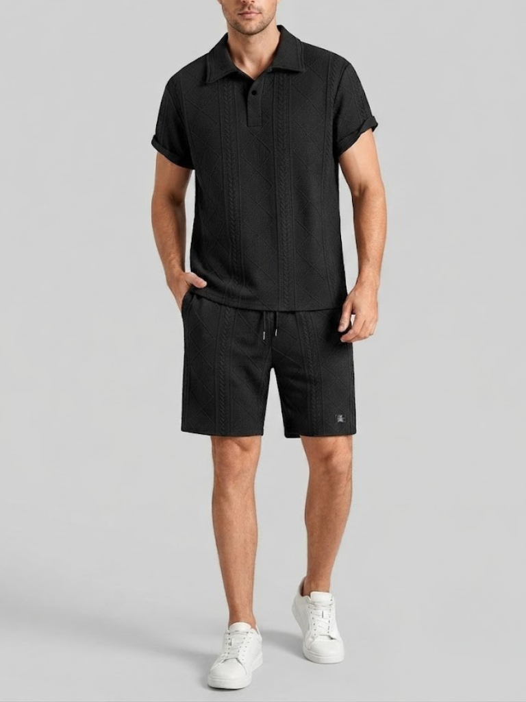 OSCAR | Set with geometric print polo