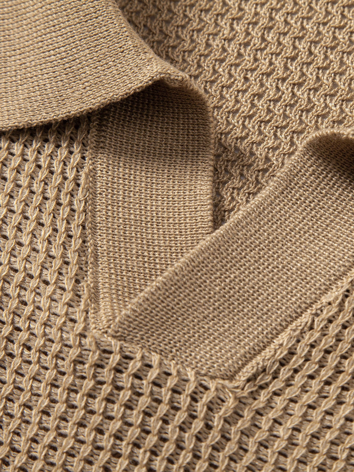 RUFUS | Open-knit polo with Johnny collar