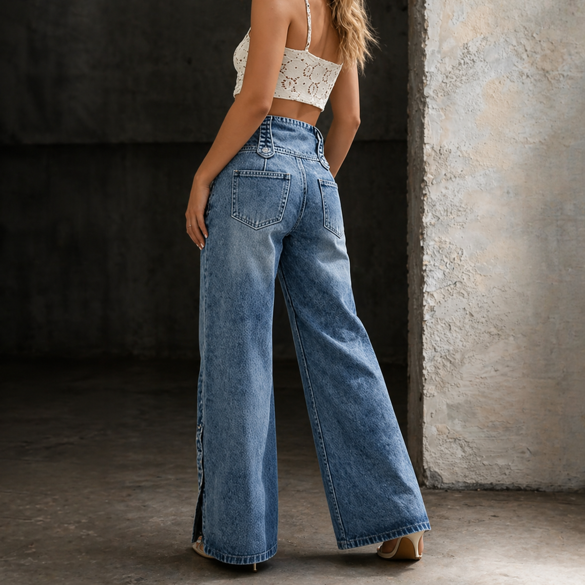 AURELIA | High-waist jeans with side slits