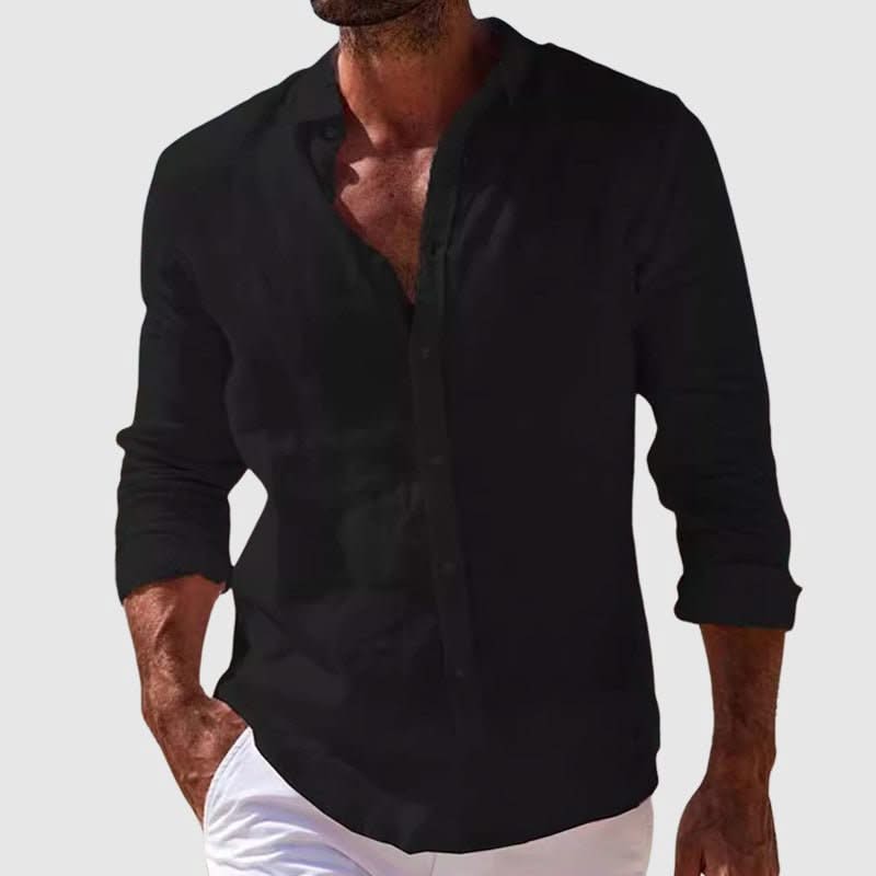 GEORGE | Linen shirt with point collar