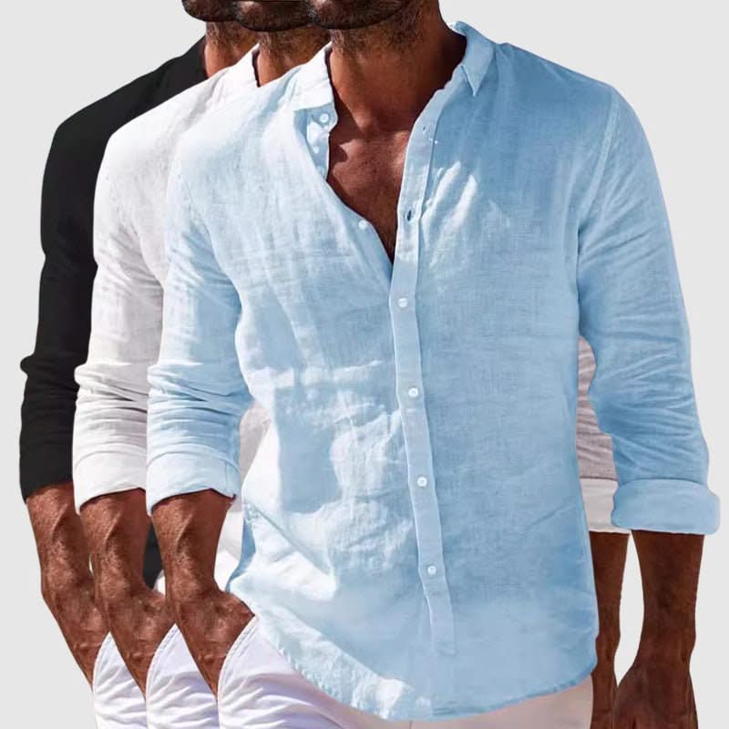 GEORGE | Linen shirt with point collar