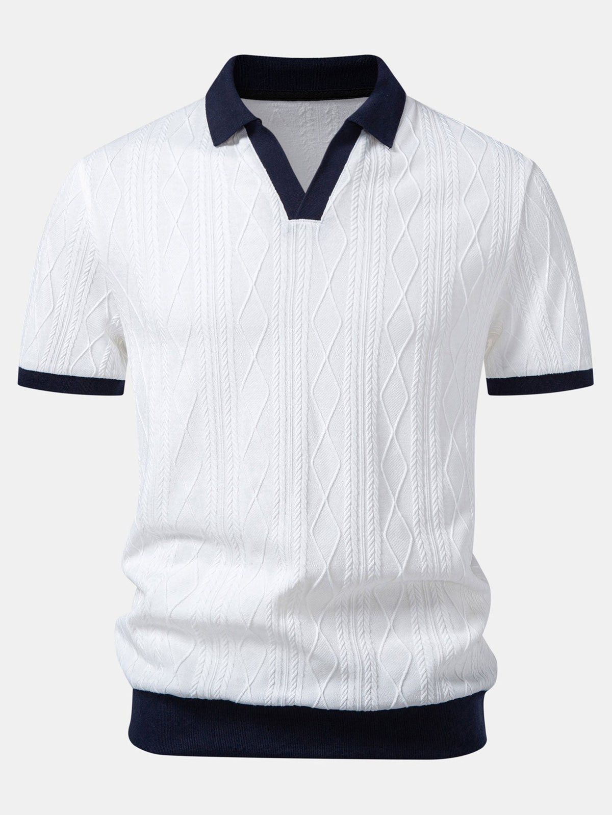BENJAMIN | Polo with geometric jacquard