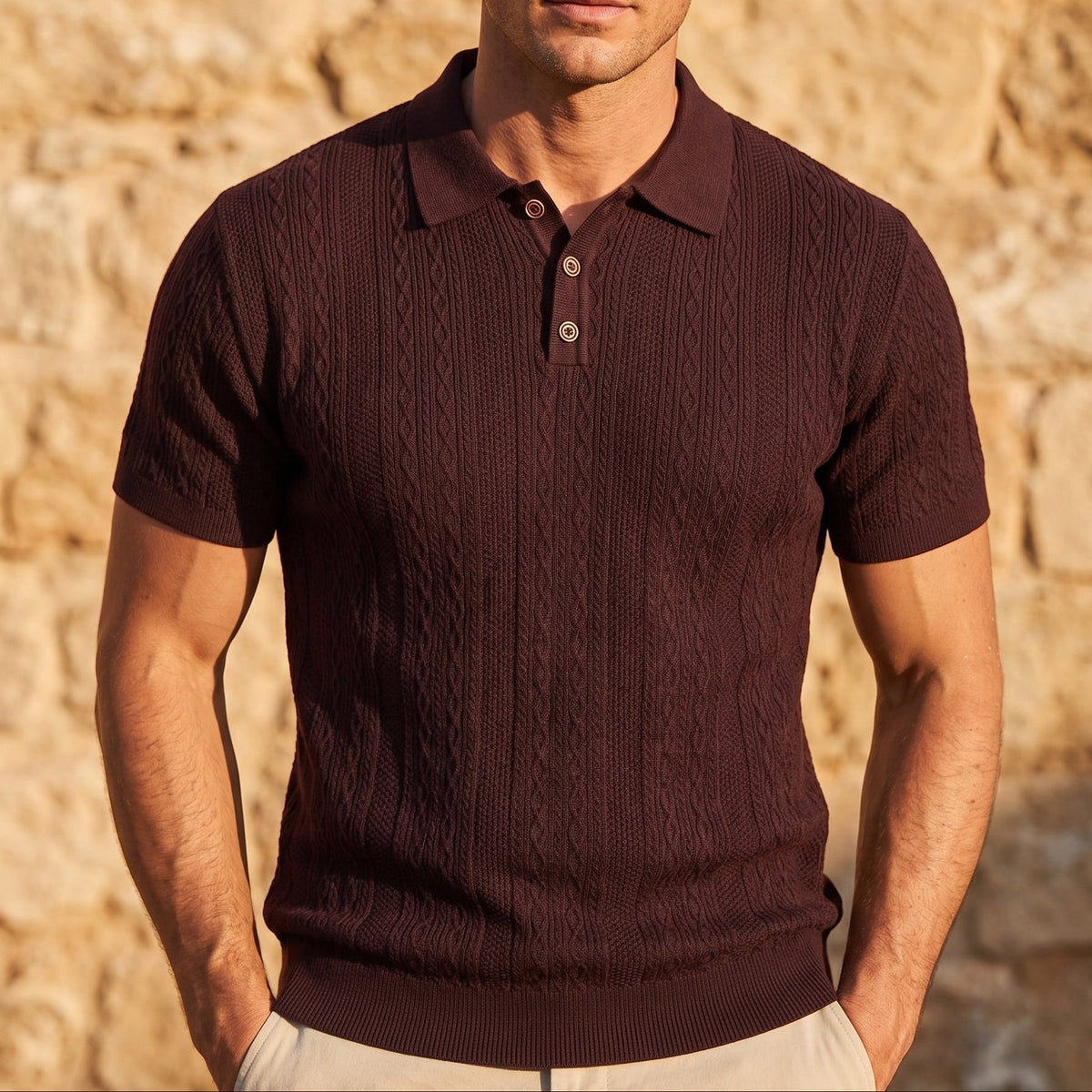 OSCAR | Polo shirt with jacquard pattern