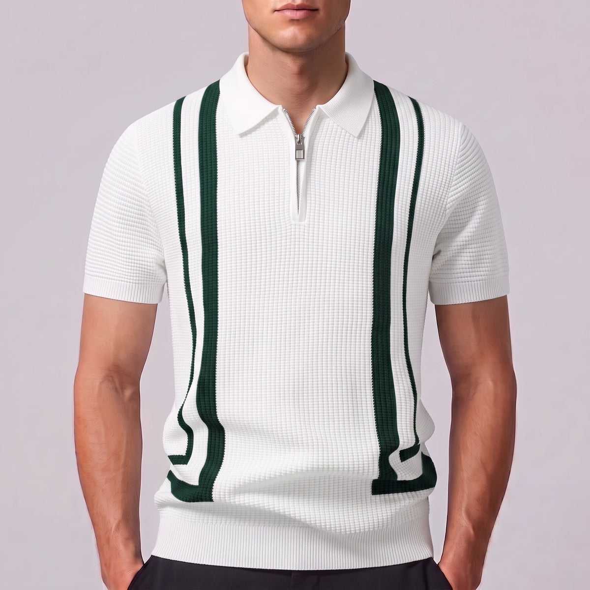 EVAN | Polo with zip neckline