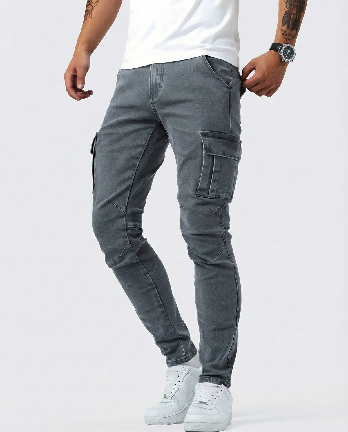 BEAUMONT | Slim-cut trousers with stretch fit