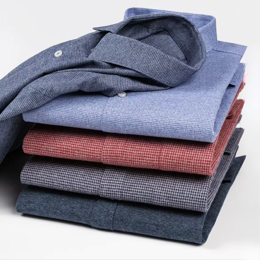 KINGSMERE | Shirt with micro houndstooth pattern