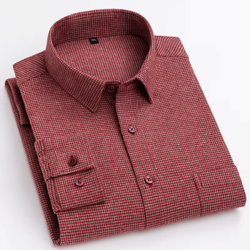 KINGSMERE | Shirt with micro houndstooth pattern